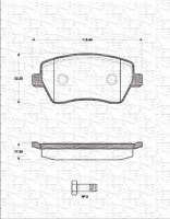 MAGNETI MARELLI 363702161250 Тормозные колодки 