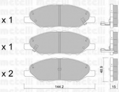 METELLI 22-0811-0 Тормозные колодки 