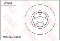 TRW DF7353 Тормозной диск