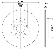 MINTEX MDC2765 Тормозной диск