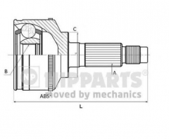 NIPPARTS J2821150 ШРУС