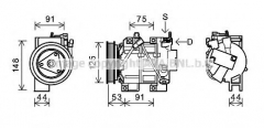 AVA QUALITY COOLING DNK335 Компрессор кондиционера