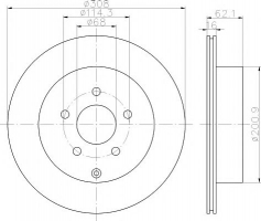 HELLA PAGID 8DD 355 118-811 Тормозной диск