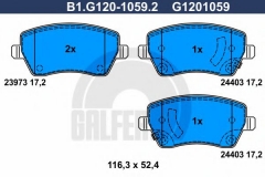 GALFER B1.G120-1059.2 Тормозные колодки 
