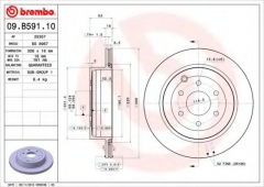 BREMBO 09.B591.10 Тормозной диск