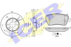 ICER 31534-7795 Комплект дисковых тормозов