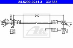 ATE 24.5290-0241.3 Тормозной шланг