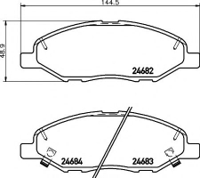 TEXTAR 2468201 Тормозные колодки 