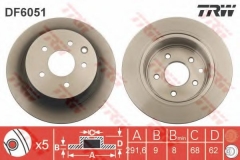 TRW DF6051 Тормозной диск