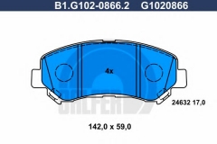 GALFER B1.G102-0866.2 Тормозные колодки 