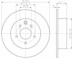 HELLA PAGID 8DD 355 114-611 Тормозной диск