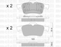 METELLI 22-0337-0 Тормозные колодки 