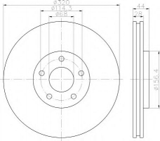 HELLA 8DD 355 116-761 Тормозной диск