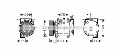 AVA QUALITY COOLING DNK259 Компрессор кондиционера