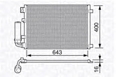 MAGNETI MARELLI 350203670000 Конденсатор кондиционера