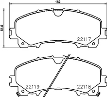 TEXTAR 2211701 Колодки тормозные дисковые передние NISSAN X-TRAIL 1.6/1.6DCI 12.13- INFINITI Q50