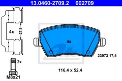 ATE 13.0460-2709.2 Тормозные колодки 