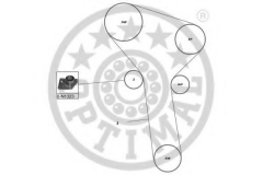 OPTIMAL SK-1580 Комплект ремня ГРМ