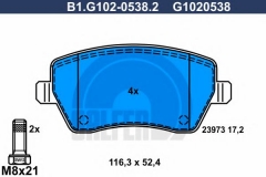 GALFER B1.G102-0538.2 Тормозные колодки 