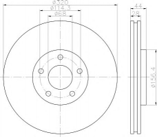 HELLA PAGID 8DD 355 116-761 Тормозной диск