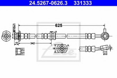 ATE 24.5267-0626.3 Тормозной шланг