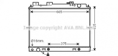 AVA QUALITY COOLING DN2430 Радиатор, охлаждение двигателя