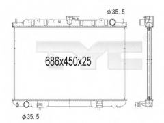 TYC 724-1008 Радиатор охлаждения