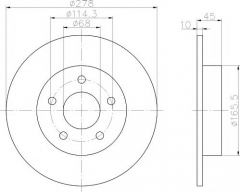 MINTEX MDC1606 Тормозной диск