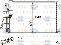 HELLA 8FC 351 310-221 Конденсатор кондиционера