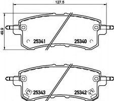 TEXTAR 2534001 Тормозные колодки 