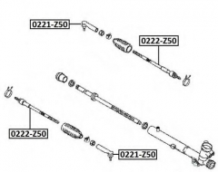 ASVA 0221-Z50 Наконечник рулевой тяги