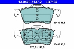 ATE 13.0470-7137.2 Тормозные колодки 