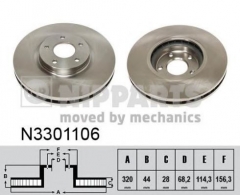 NIPPARTS N3301106 Тормозной диск