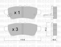 METELLI 22-0744-0 Тормозные колодки 