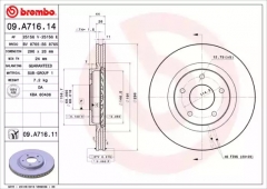 BREMBO 09.A716.11 Тормозной диск