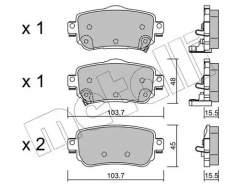 METELLI 22-1011-0 Комплект тормозных колодок, дисковый тормоз