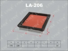 LYNXauto LA-206-1 Воздушный фильтр