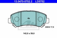 ATE 13.0470-5752.2 Тормозные колодки 