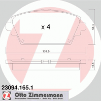 ZIMMERMANN 23094.165.1 Тормозные колодки 