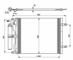 NRF 35784 Конденсатор кондиционера