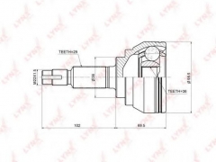 LYNXauto CO-3661 ШРУС