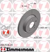 ZIMMERMANN 200.2536.20 Тормозной диск