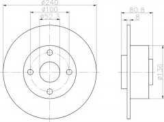 HELLA PAGID 8DD 355 109-341 Тормозной диск