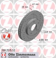 ZIMMERMANN 200.2515.52 Тормозной диск
