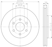 MINTEX MDC2163 Тормозной диск