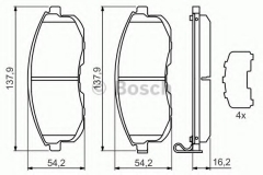 BOSCH 0 986 494 443 Тормозные колодки 