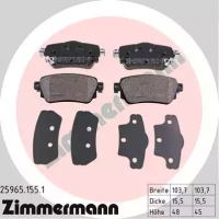 ZIMMERMANN 25965.155.1 Комплект тормозных колодок, дисковый тормоз