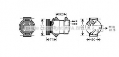 AVA QUALITY COOLING RTAK441 Компрессор кондиционера