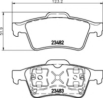 HELLA PAGID 8DB 355 009-121 Тормозные колодки 