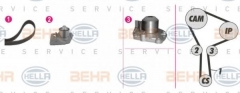 HELLA 8MP 376 810-871 Комплект ремня ГРМ с помпой